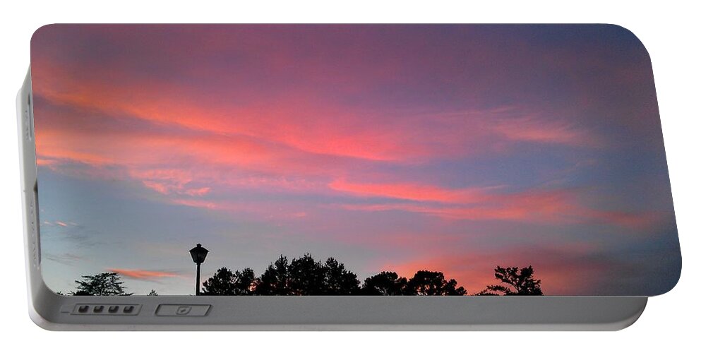 Sunset Portable Battery Charger featuring the photograph Sky Awash with Color by Kenny Glover