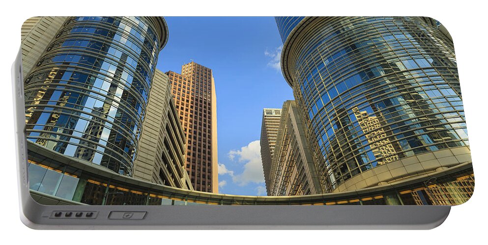 Architecture Portable Battery Charger featuring the photograph Skyscrapers #2 by Raul Rodriguez