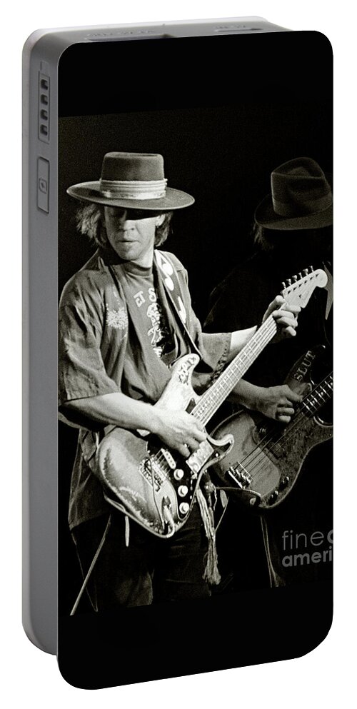Stevie Ray Portable Battery Charger featuring the photograph Stevie Ray Vaughan 1984 by Chuck Spang