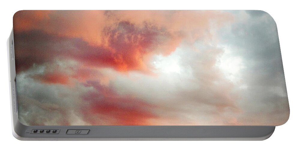 Abstract Portable Battery Charger featuring the photograph Sunset sky #2 by Les Cunliffe