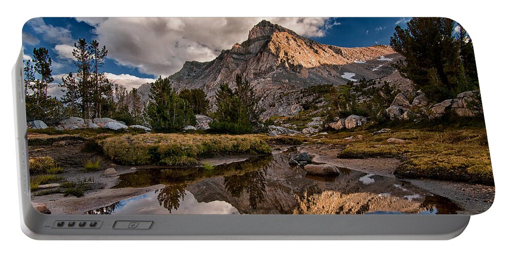 Mountains Portable Battery Charger featuring the photograph Tarn Reflection #1 by Cat Connor