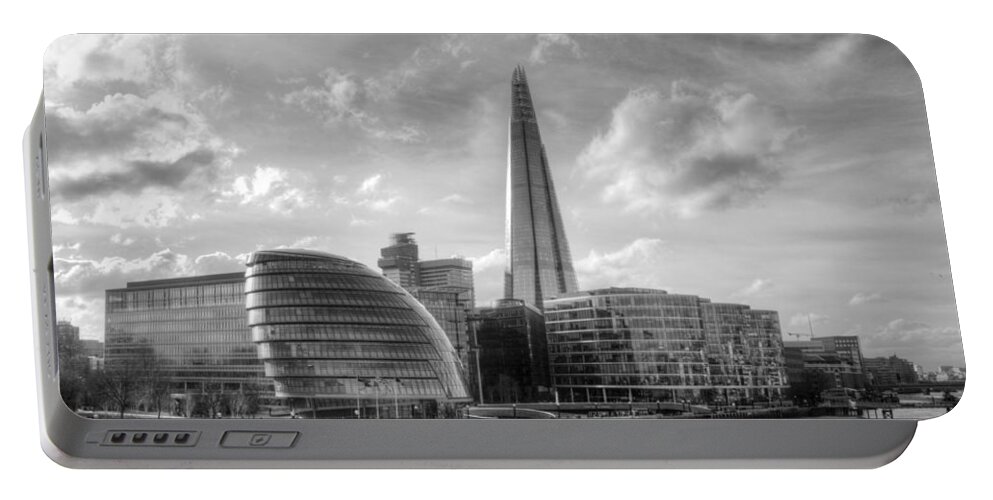 The Shard Portable Battery Charger featuring the photograph The Shard and City Hall #2 by Chris Day