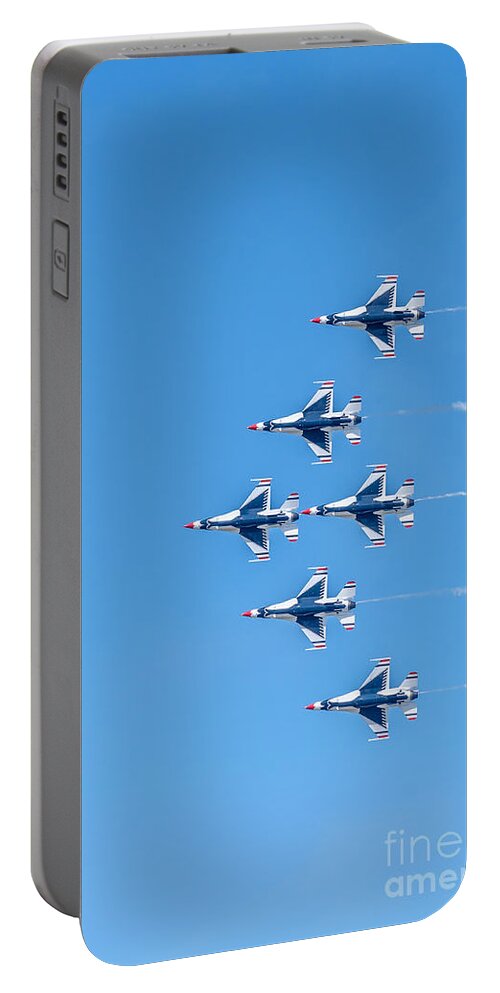 Thunderbirds Portable Battery Charger featuring the photograph Thunderbirds and Blue Sky #2 by Amel Dizdarevic