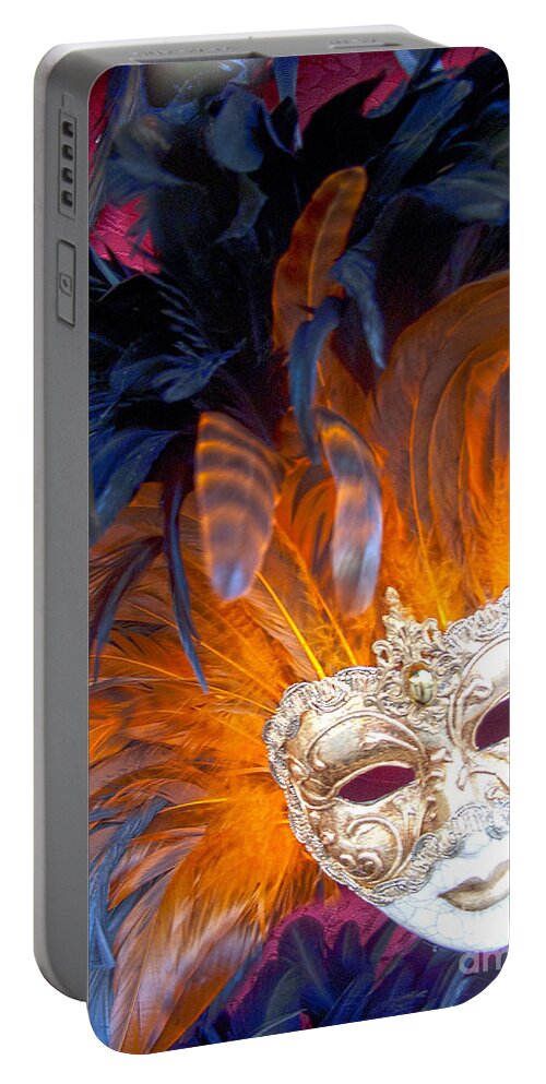Mask Portable Battery Charger featuring the photograph Venetian Face Mask by Heiko Koehrer-Wagner