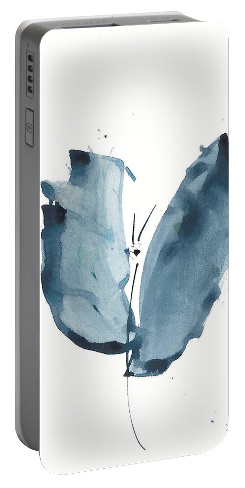 Butterfly Portable Battery Charger featuring the painting Zen Butterfly Watercolor by Frank Bright