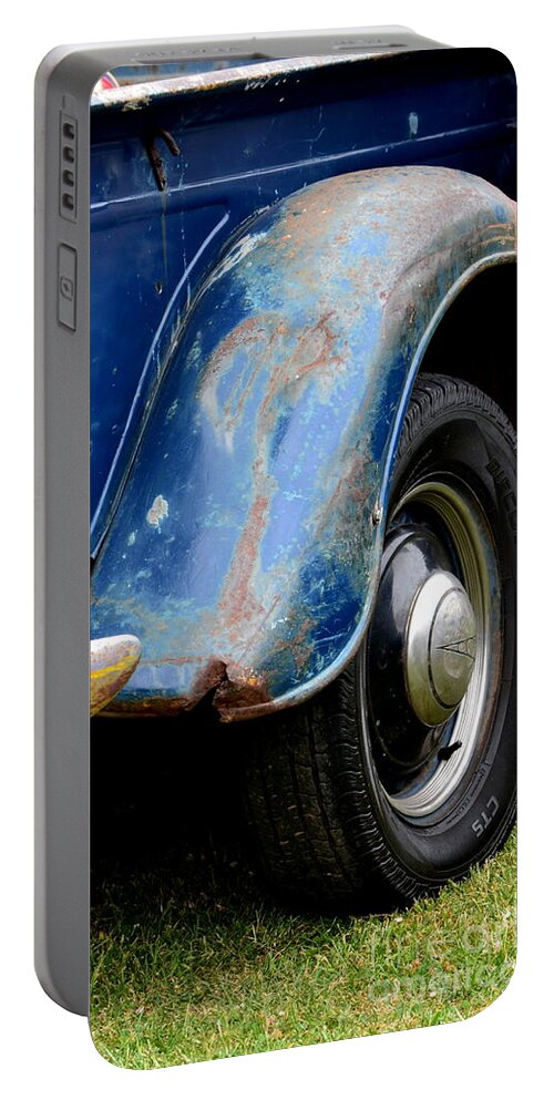 Blue Portable Battery Charger featuring the photograph Terra Nova HS Car Show by Dean Ferreira