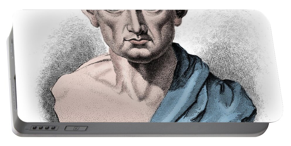 Western Philosophy Portable Battery Charger featuring the photograph Aristotle, Ancient Greek Philosopher #22 by Science Source