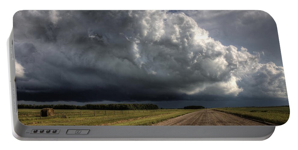 Storm Portable Battery Charger featuring the photograph Prairie Storm Clouds #26 by Mark Duffy