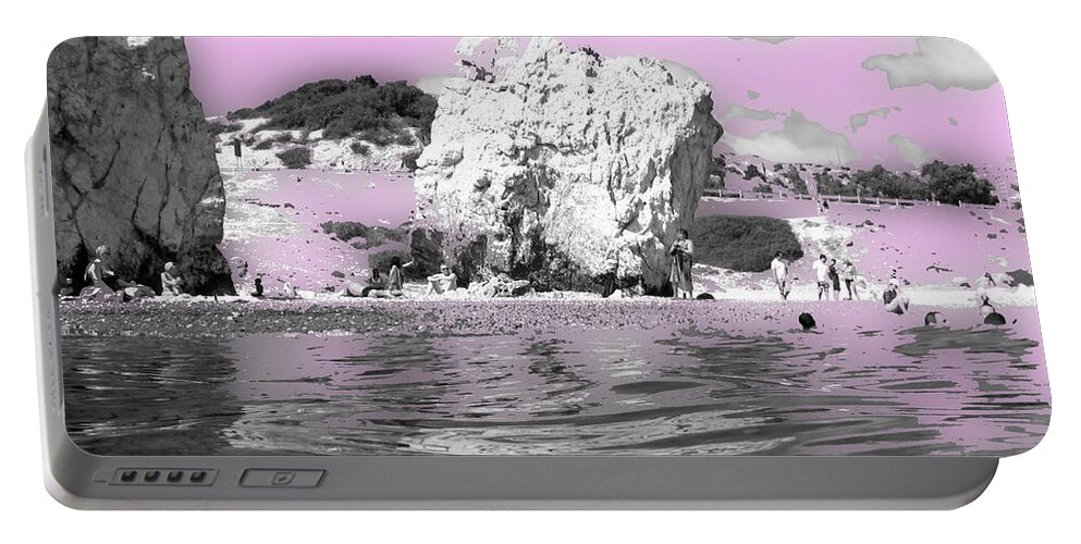 Augusta Stylianou Portable Battery Charger featuring the digital art Aphrodite's Birth Place #3 by Augusta Stylianou