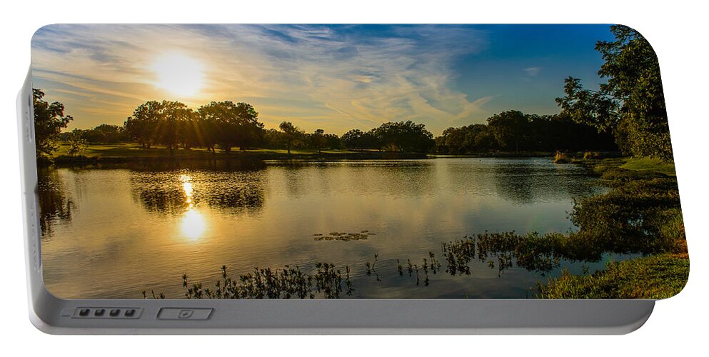 Pond Portable Battery Charger featuring the photograph Berry Creek pond #3 by John Johnson