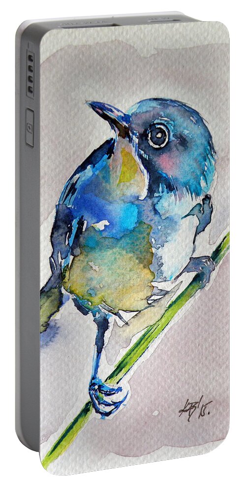 Bird Portable Battery Charger featuring the painting Bird #2 by Kovacs Anna Brigitta