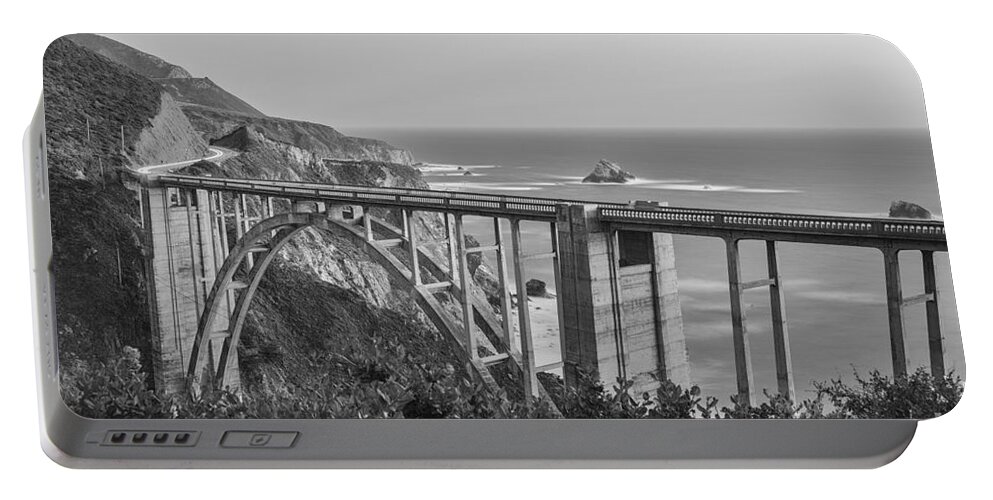 Big Sur Portable Battery Charger featuring the photograph Bixby Bridge dusk Big Sur California #3 by Ken Brown