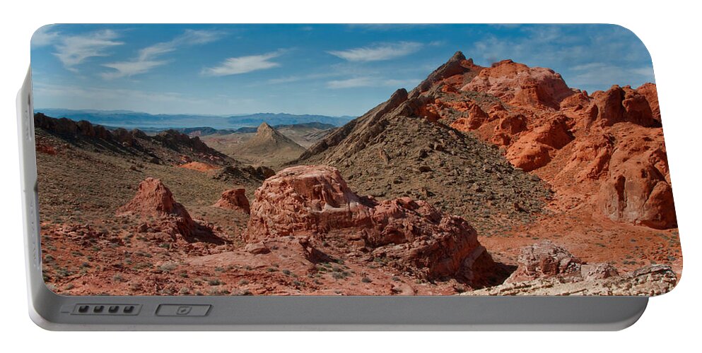 Nature Portable Battery Charger featuring the photograph Bowl Of Fire, Nevada #3 by Mark Newman