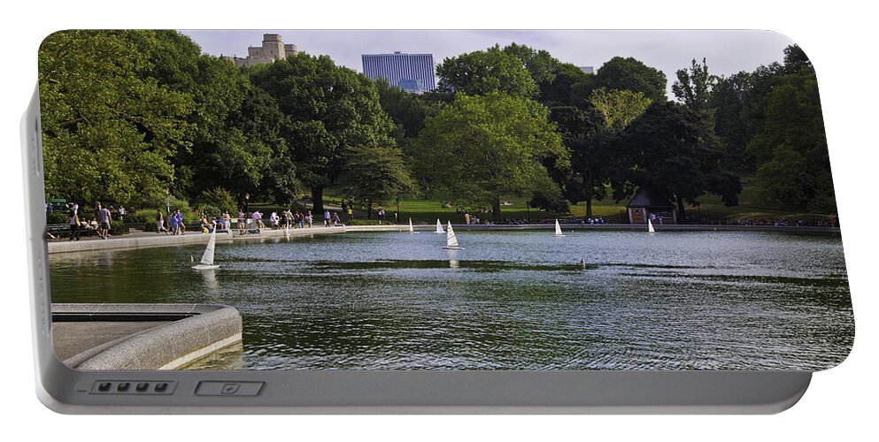Pond Portable Battery Charger featuring the photograph Central Park Pond #3 by Madeline Ellis