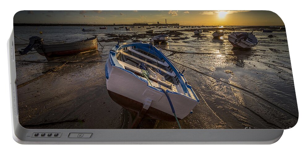 Andalucia Portable Battery Charger featuring the photograph La Caleta Beach Cadiz Spain #3 by Pablo Avanzini