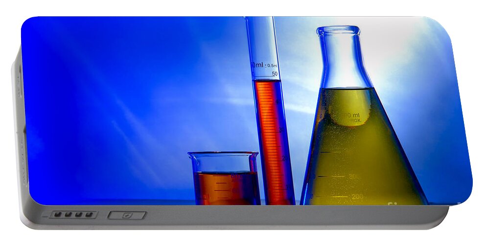 Beaker Portable Battery Charger featuring the photograph Laboratory Equipment in Science Research Lab #3 by Science Research Lab