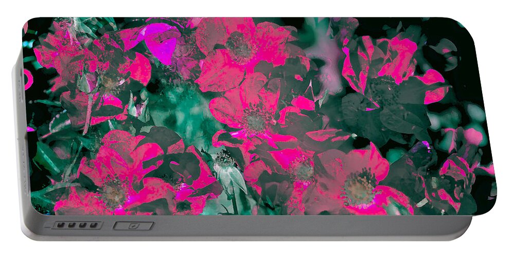 Abstract Portable Battery Charger featuring the photograph Rose 72 #3 by Pamela Cooper