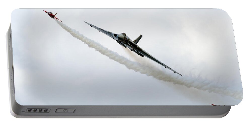 Avro Vulcan Portable Battery Charger featuring the photograph Vulcan and Gnats #3 by Gary Eason