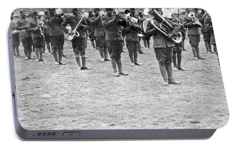 1918 Portable Battery Charger featuring the photograph 369th Infantry Regiment Band by Underwood Archives
