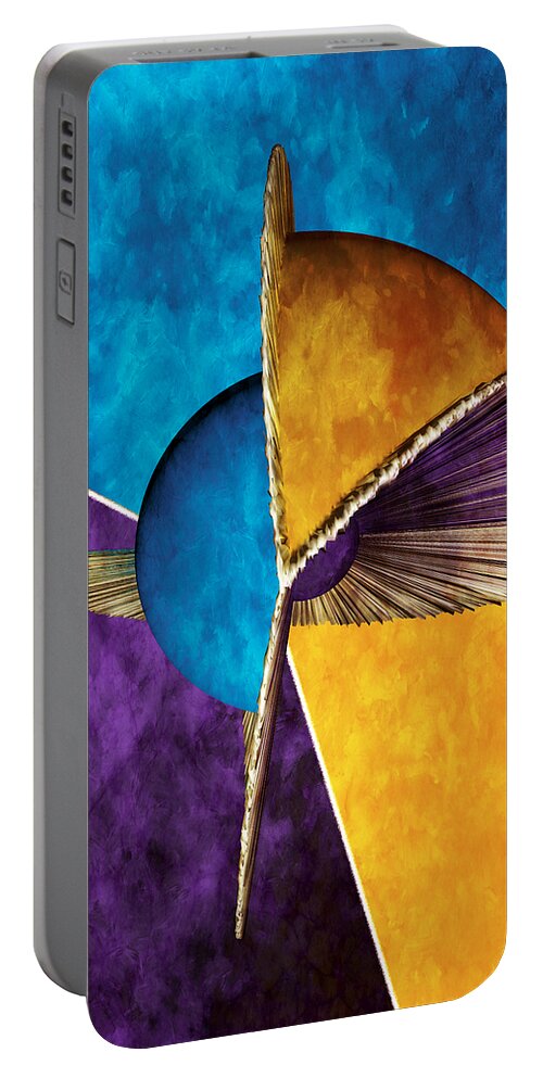 3d Portable Battery Charger featuring the digital art 3D Abstract 23 by Angelina Tamez