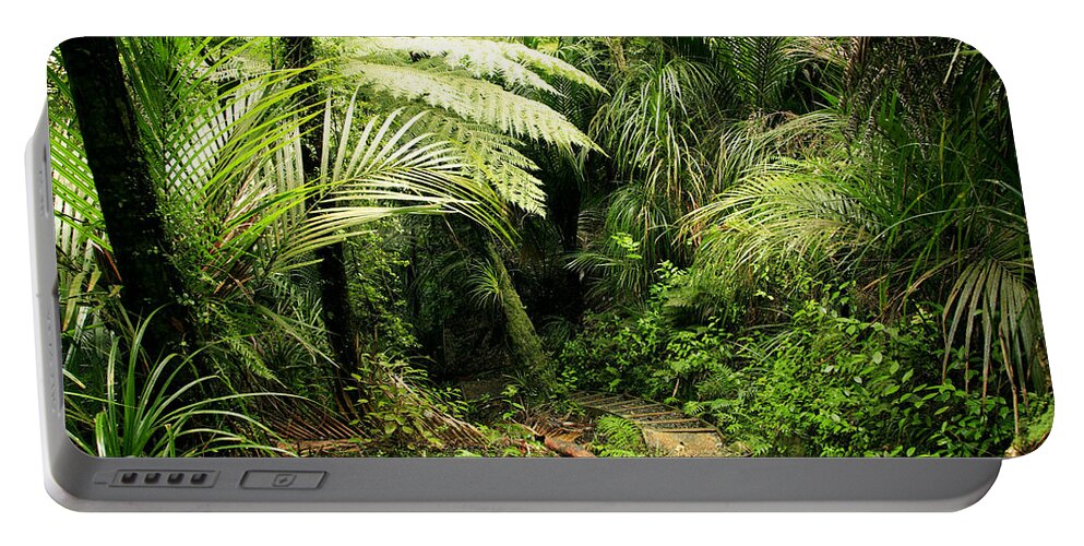 Jungle Portable Battery Charger featuring the photograph Forest No1 by Les Cunliffe