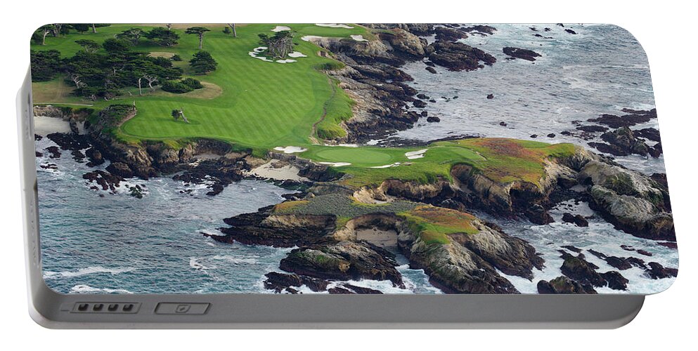 Photography Portable Battery Charger featuring the photograph Golf Course On An Island, Pebble Beach #4 by Panoramic Images