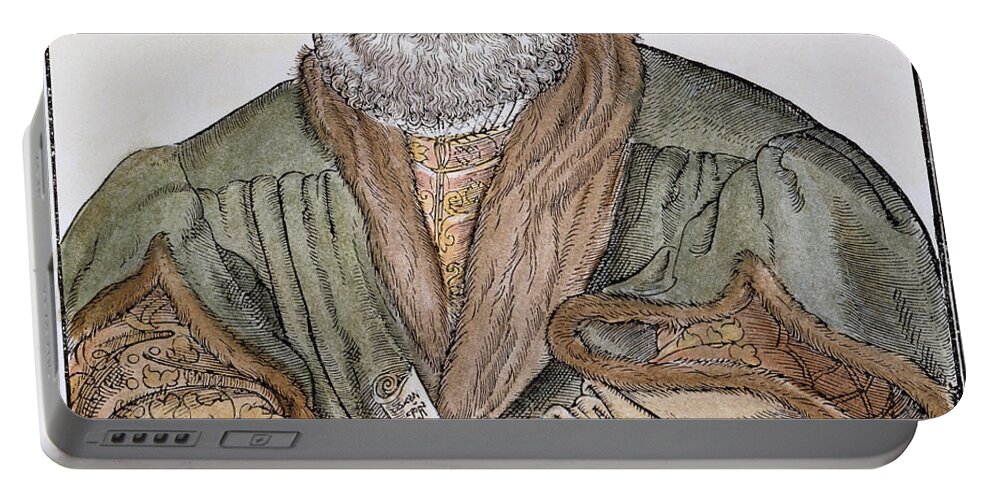 16th Century Portable Battery Charger featuring the painting Hans Sachs (1494-1576) #4 by Granger