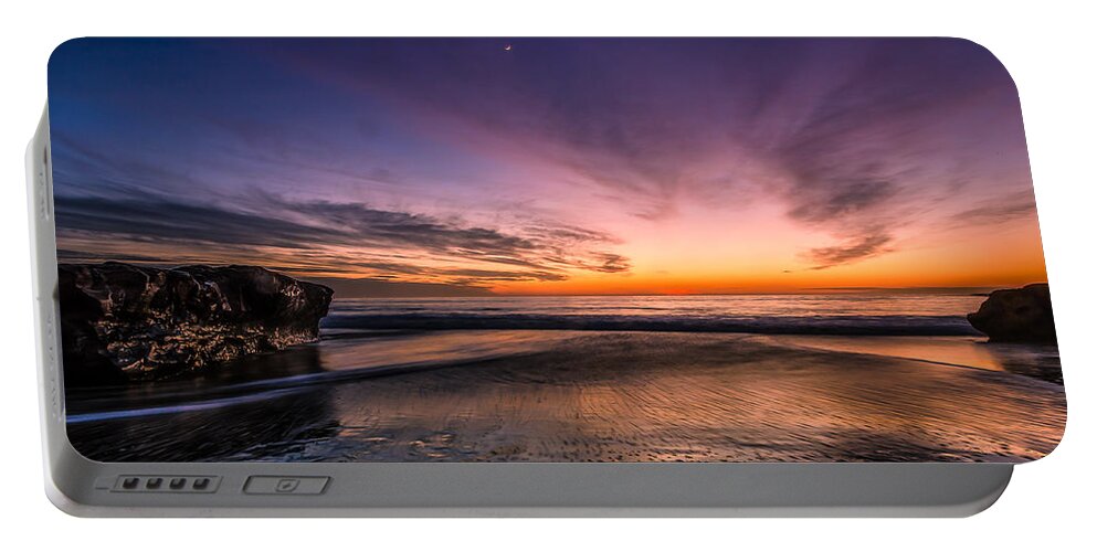 Beach Portable Battery Charger featuring the photograph 4 Mile Beach Sunset by Linda Villers
