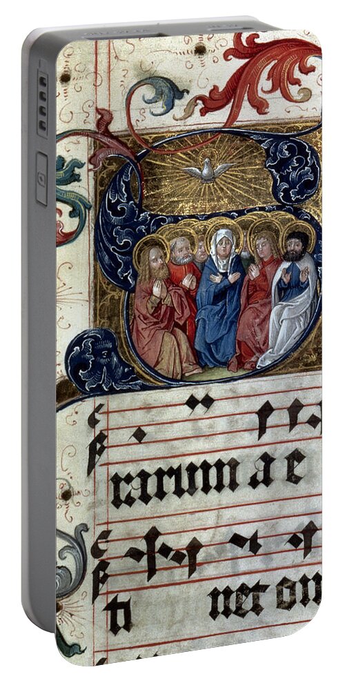 1510 Portable Battery Charger featuring the painting Pentecost #4 by Granger