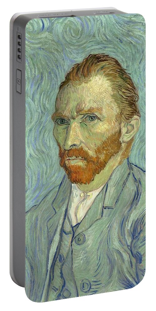 Vincent Van Gogh Portable Battery Charger featuring the painting Self Portrait #4 by Vincent Van Gogh