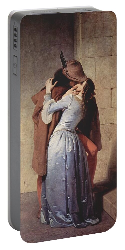 Francesco Hayez Portable Battery Charger featuring the painting The Kiss #4 by Mountain Dreams