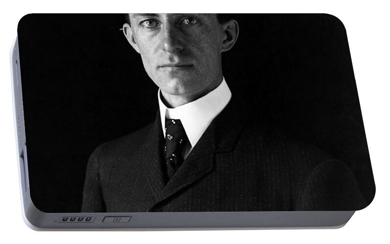 1903 Portable Battery Charger featuring the photograph Wilbur Wright (1867-1912) #4 by Granger