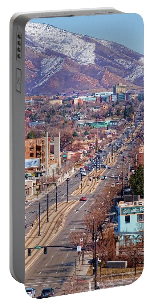 400 Salt Lake City Portable Battery Charger featuring the photograph 400 S Salt Lake City by Ely Arsha