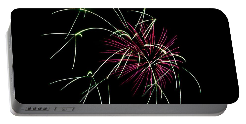 Fireworks Portable Battery Charger featuring the photograph RVR Fireworks 2013 #42 by Mark Dodd