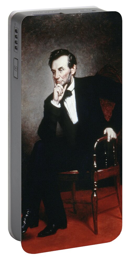 1860 Portable Battery Charger featuring the painting Abraham Lincoln (1809-1865) #45 by Granger