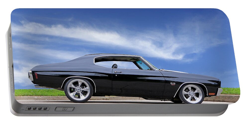 Chevrolet Portable Battery Charger featuring the photograph 454 SS Chevelle by Christopher McKenzie