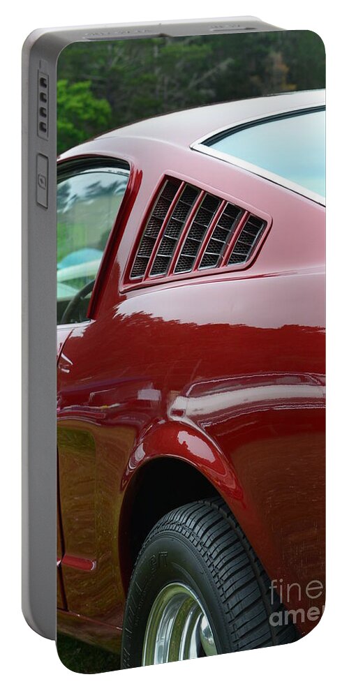 Red Portable Battery Charger featuring the photograph Classic Mustang by Dean Ferreira
