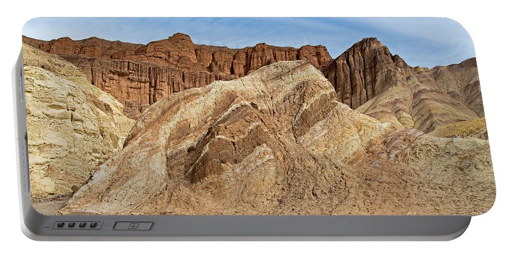 Afternoon Portable Battery Charger featuring the photograph Golden Canyon Death Valley National Park #5 by Fred Stearns