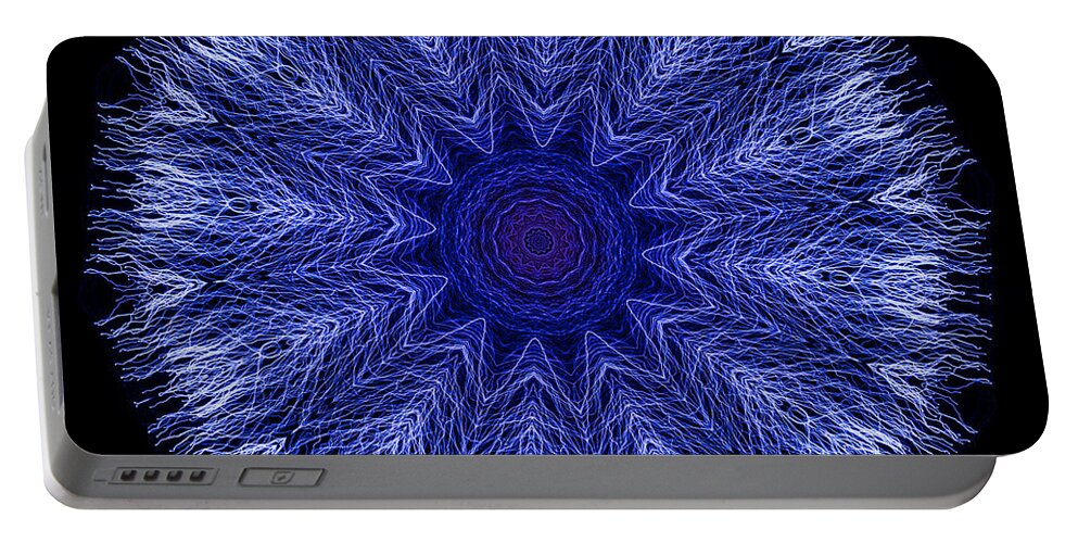Electric Portable Battery Charger featuring the photograph Kaleidoscopic Image Created from Real Electrical Arcs #5 by Amy Cicconi