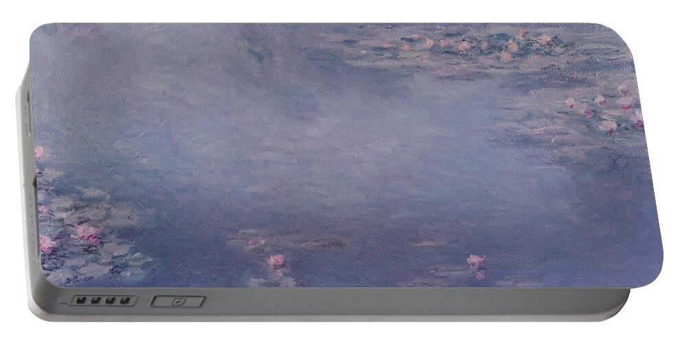 Waterlilies; Waterlily; Water-lilies; Flowers; Impressionist Portable Battery Charger featuring the painting Nympheas by Claude Monet
