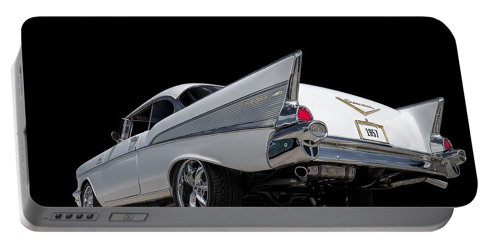 57 Chevy Portable Battery Charger featuring the digital art '57 Bel Air #57 by Douglas Pittman