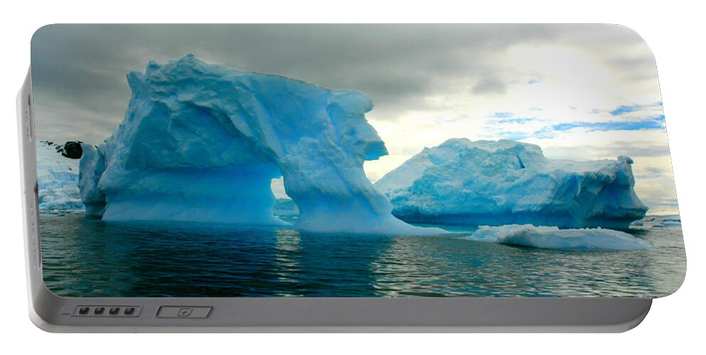 Iceberg Portable Battery Charger featuring the photograph Icebergs #6 by Amanda Stadther