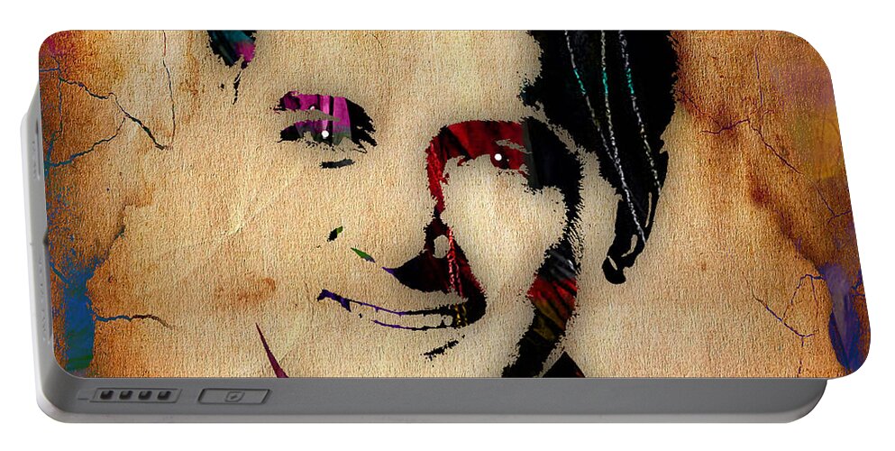 Rock Hudson Portable Battery Charger featuring the mixed media Rock Hudson Collection #6 by Marvin Blaine