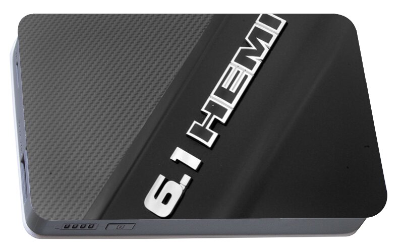 Automotive Details Portable Battery Charger featuring the photograph 6.1 Hemi #61 by John Schneider