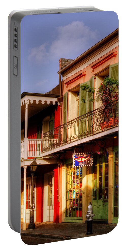 617 Chartres Street Portable Battery Charger featuring the photograph 617 Chartres Street by Greg and Chrystal Mimbs