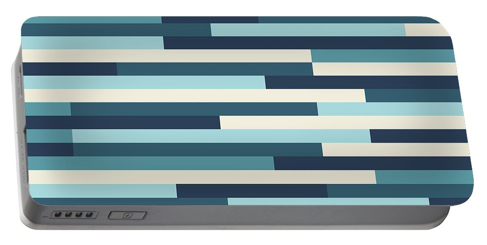 Abstract Portable Battery Charger featuring the digital art Geometric #7 by Mike Taylor