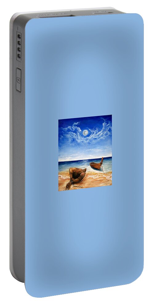 African American Freedom Art Portable Battery Charger featuring the painting Home by Emery Franklin