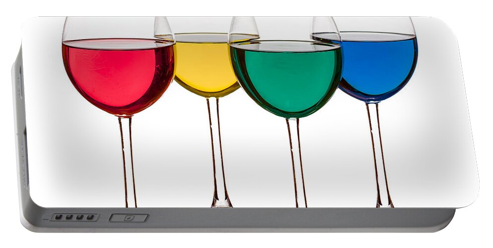 Alcohol Portable Battery Charger featuring the photograph Colorful Drinks #8 by Peter Lakomy