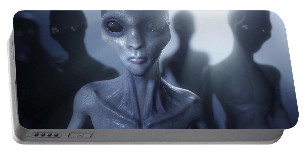 Alien Invasion Portable Battery Charger featuring the photograph Extraterrestrial Life #9 by Science Picture Co
