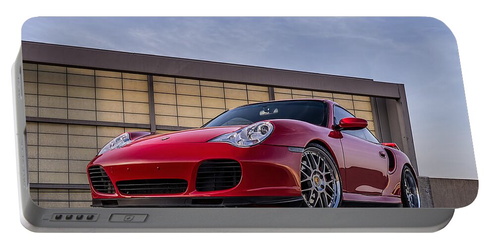 Porsche Portable Battery Charger featuring the digital art 911 Twin Turbo by Douglas Pittman